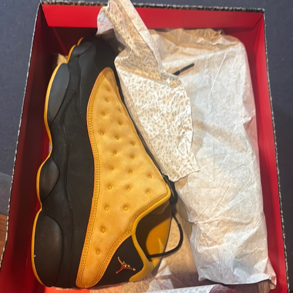 Jordan Black and Yellow Athletic Sneakers